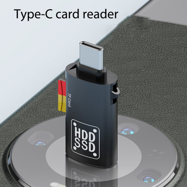 Card Reader USB C To USB3.0/SD Card Reader OTG Adapter USB Flash Disk Card Adapter For Smart Phone Laptop Tablet black