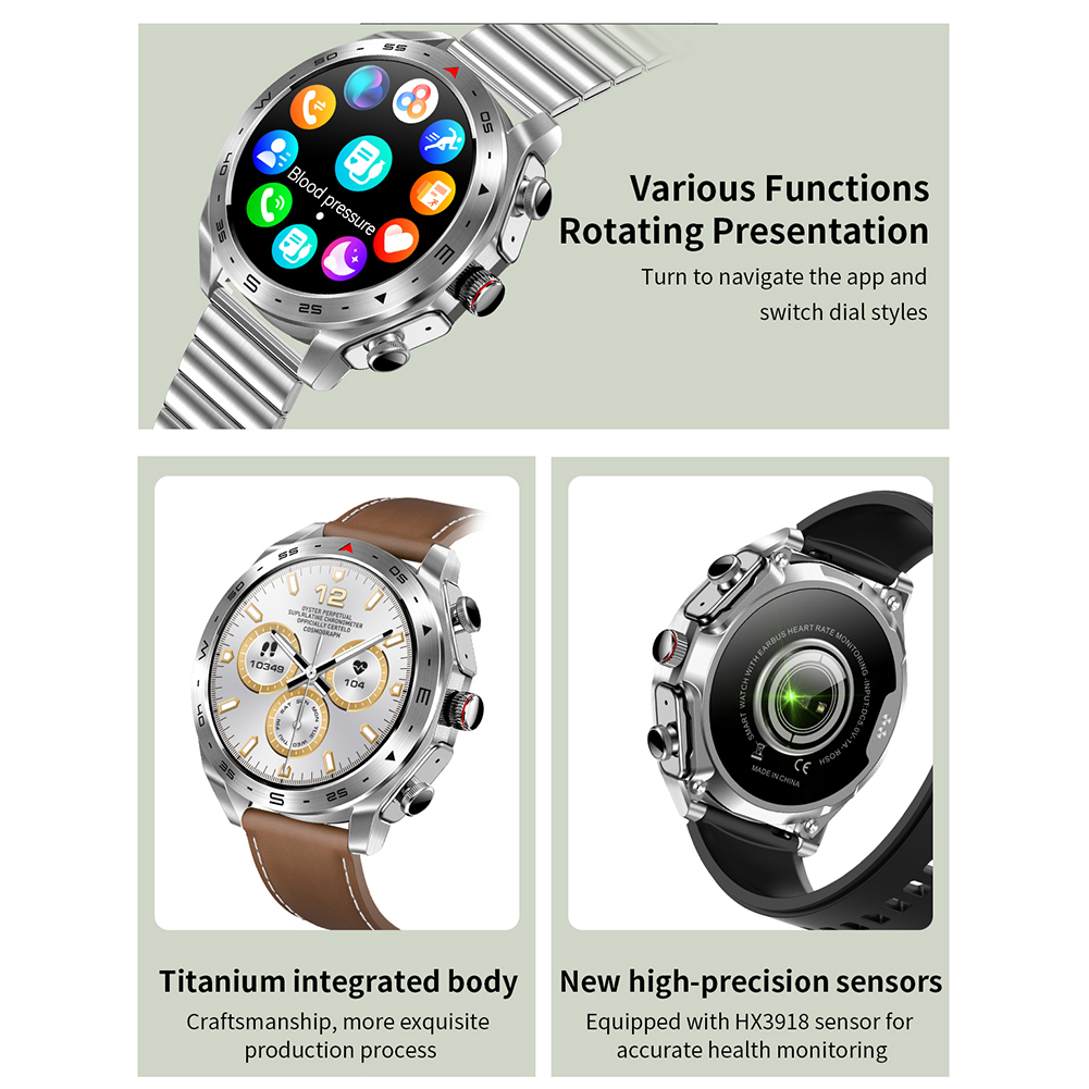T95 Smart Watch with Earbuds 1.52 inch HD Color Screen Smartwatch Sports Recorder