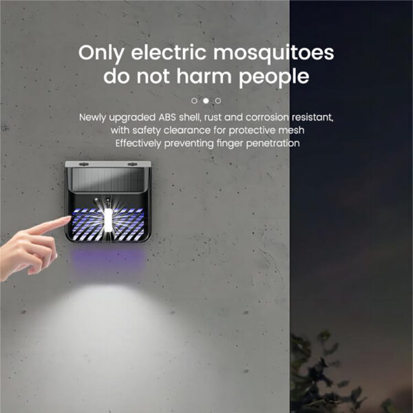 Solar Bug Zapper Outdoor, Mosquito Zapper Outdoor With 3 Modes, Solar Panel, 1200mah Battery, Intelligent Light Control Solar Mosquito Zapper Lighting mosquito killer