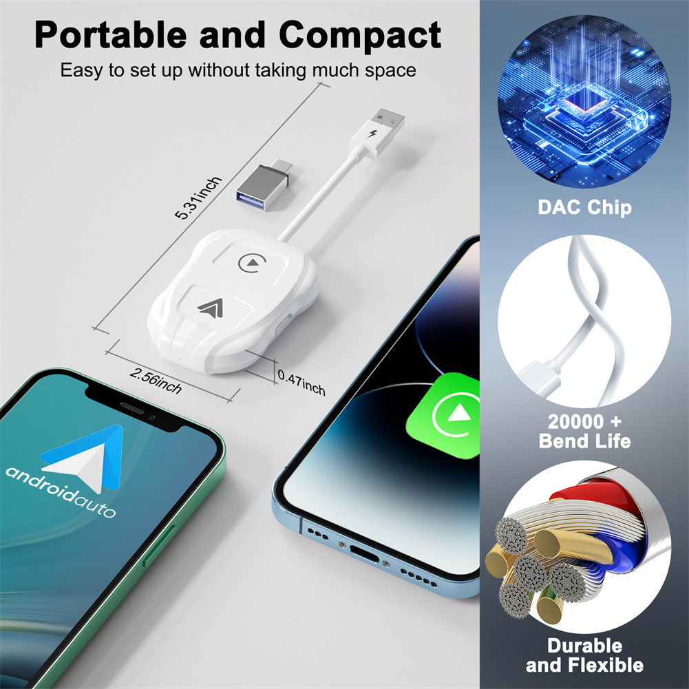 Wireless Auto Dongle Plug and Play USB Replacement Easy Use Wireless Auto Adapter