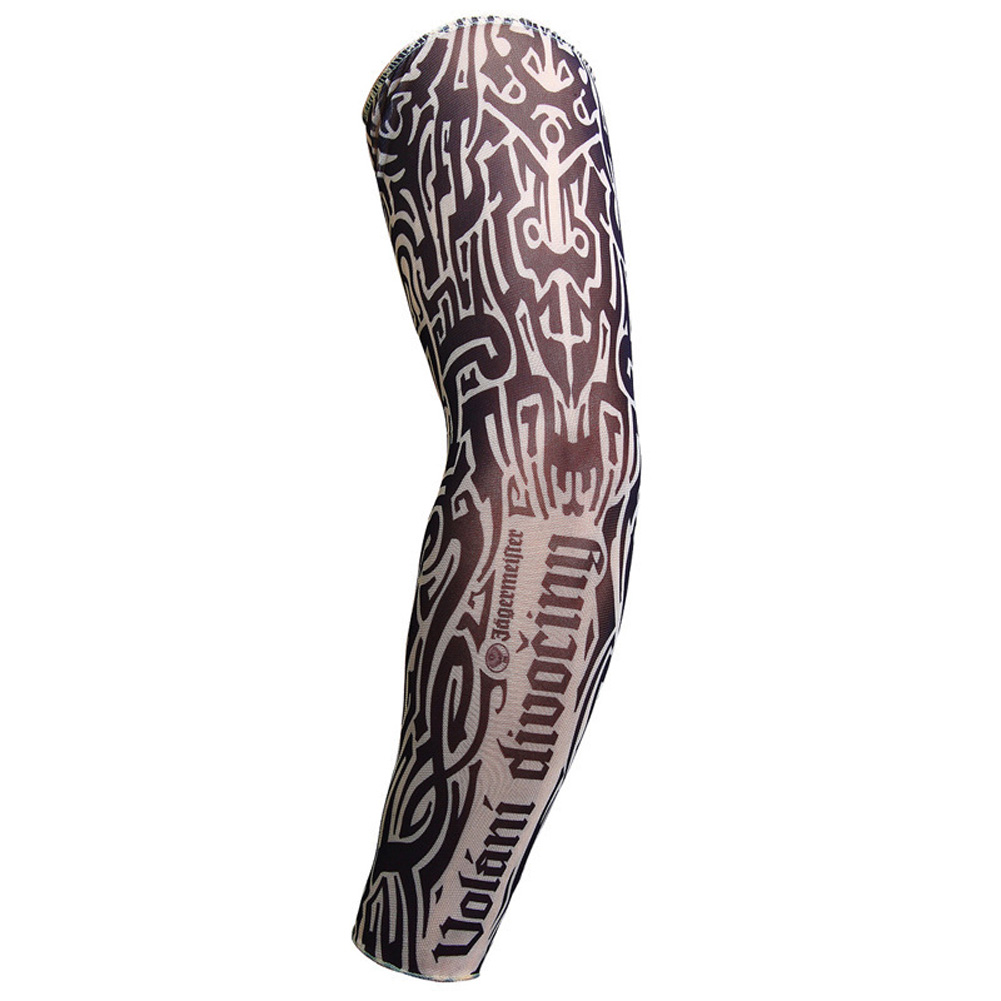 Men Women Tattoo Sleeves Outdoor Sunproof Cool Temporary Sunscreen Arm Sleeves For Outsoor Cycling Running Driving Sports TS-78 One size fits all (L)