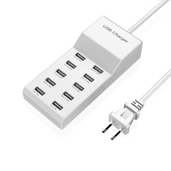 Multiport USB Hub 10 In 1 USB Wall Charger Splitter 5V 2.4A Fast Charging For Laptop PC Printer Flash Drive Mobile Devices 4 ports A16 EU plug 1