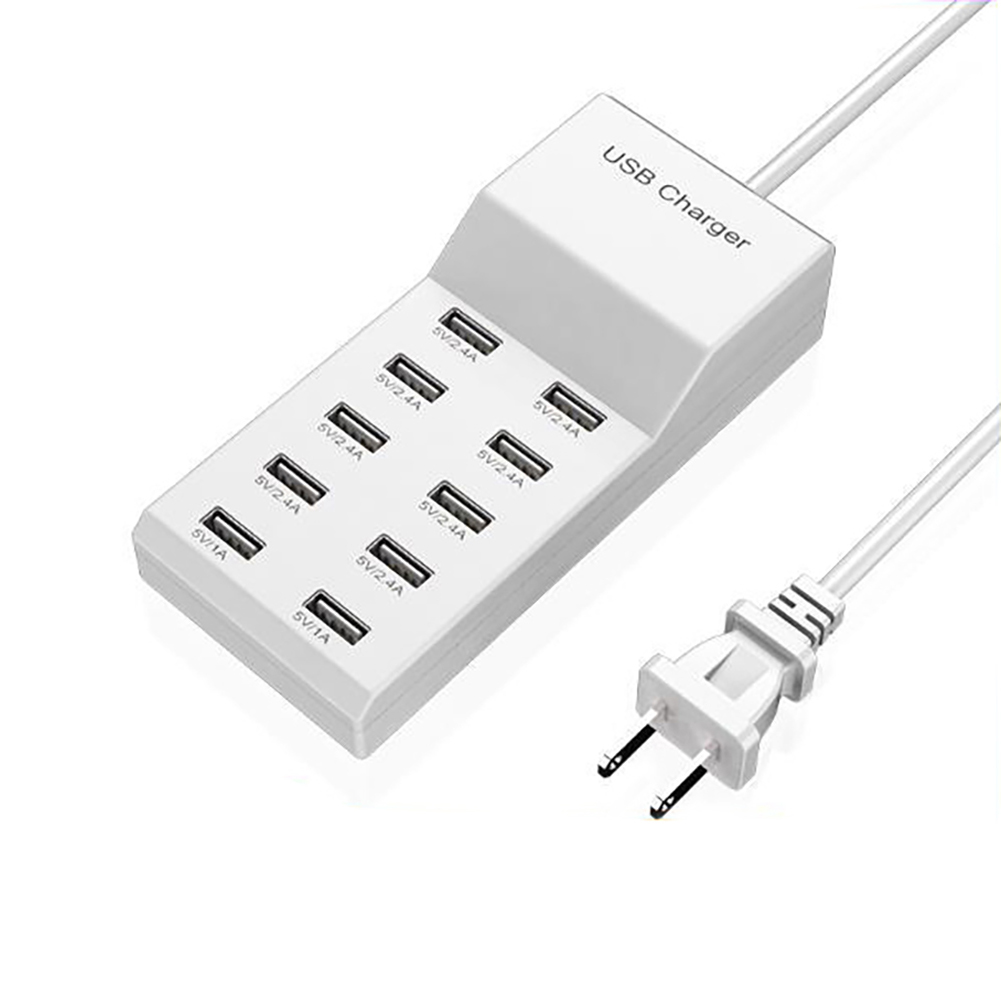Multiport USB Hub 10 In 1 USB Wall Charger Splitter 5V 2.4A Fast Charging For Laptop PC Printer Flash Drive Mobile Devices 4 ports A16 EU plug 1