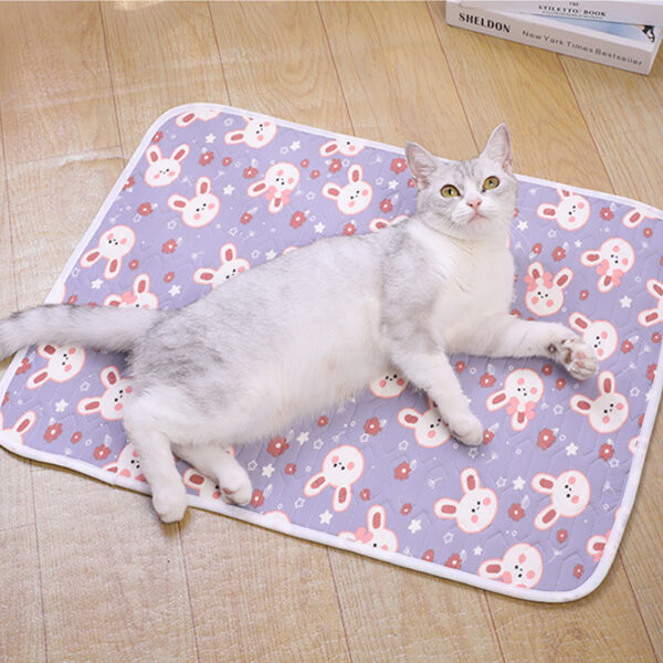 Dog Cooling Mat, Pet Cooling Mat With Anti Slip Particles, 3 Layer Design, Pet Outdoor Summer Cooling Cushion Self Cooling Pad For Dogs, Cats, Kids 70x50cm White dinosaur latex pad
