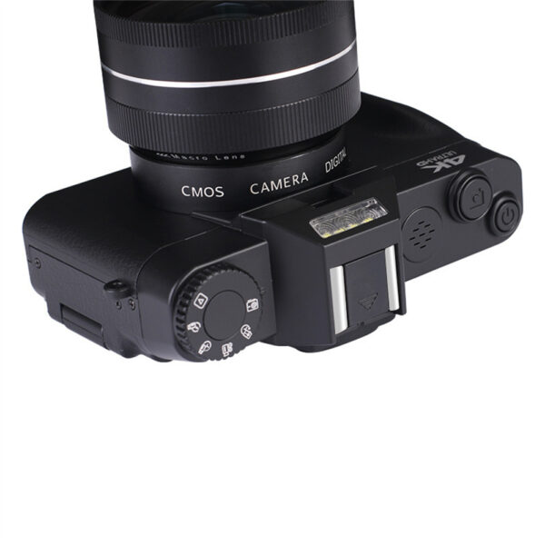 Professional WiFi Digital Camera 4K Camcorder 3.0 180? Flip Screen & Built-in Battery Selfile Digital Webcam For Beginners Travel Camera + dedicated lens