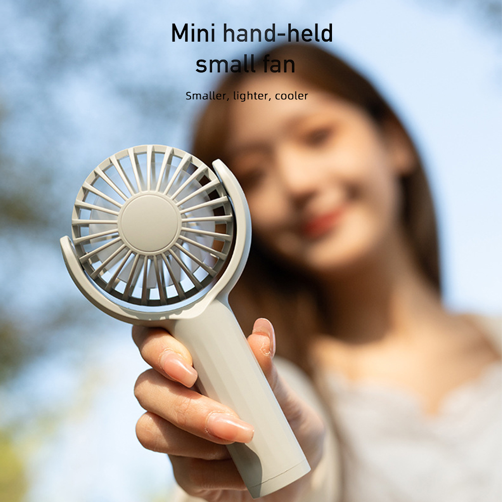 Hand Held Fan, 3 Speeds Personal Mini Portable Fan, 90 ° Rotation Adjustment Type-c Charging Powerful Small Handheld Fan For Travel apricot