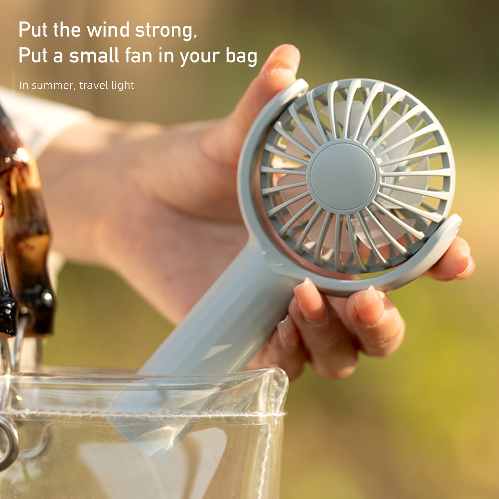Hand Held Fan, 3 Speeds Personal Mini Portable Fan, 90 ° Rotation Adjustment Type-c Charging Powerful Small Handheld Fan For Travel Ice Green