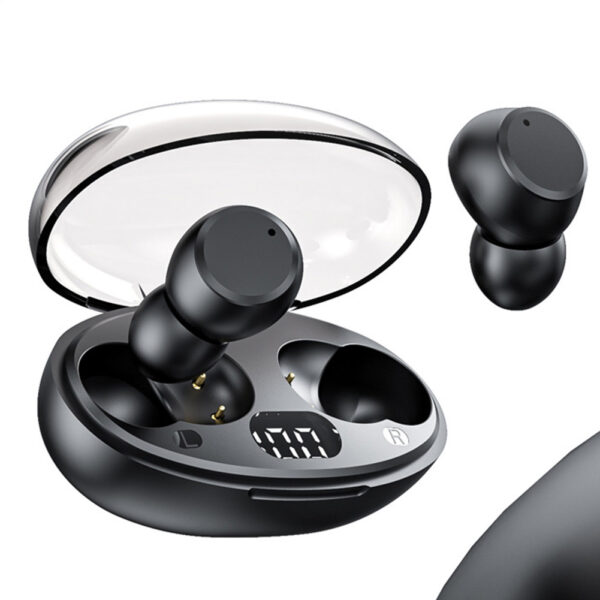 T62 Wireless Earbud V5.3 Headphones With Digital Display ENC Noise Cancelling In-Ear Headset With Charging Case White