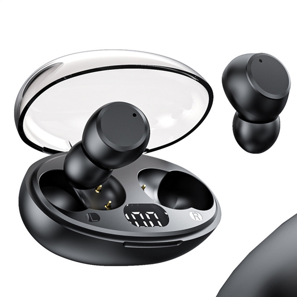 T62 Wireless Earbud V5.3 Headphones With Digital Display ENC Noise Cancelling In-Ear Headset With Charging Case White