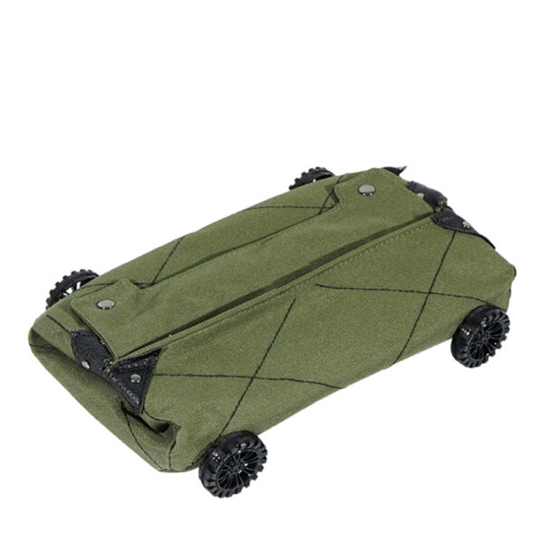 Collapsible Utility Cart Foldable Wagon Cart With Wheels Multi-Purpose DIY Car Tissue Box Outdoor Utility Wagon For Garden Picnic BBQ Party red