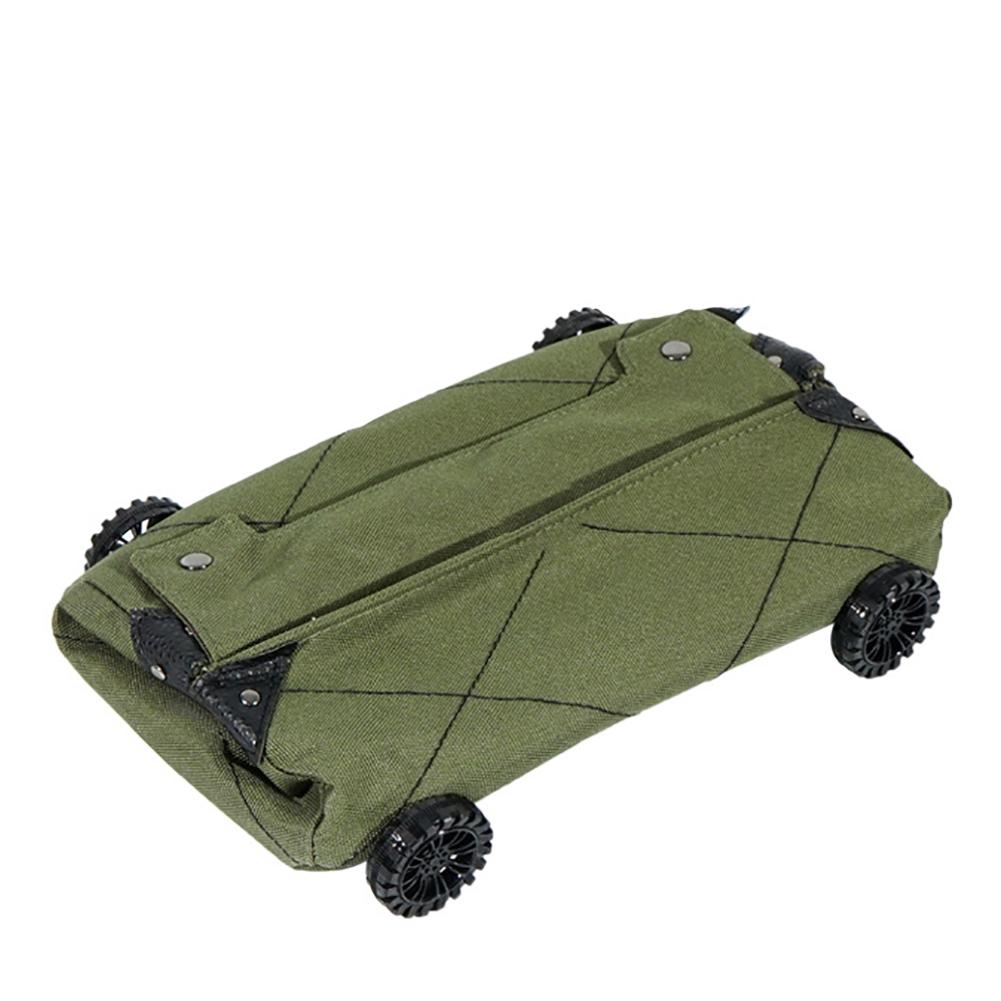 Collapsible Utility Cart Foldable Wagon Cart With Wheels Multi-Purpose DIY Car Tissue Box Outdoor Utility Wagon For Garden Picnic BBQ Party red