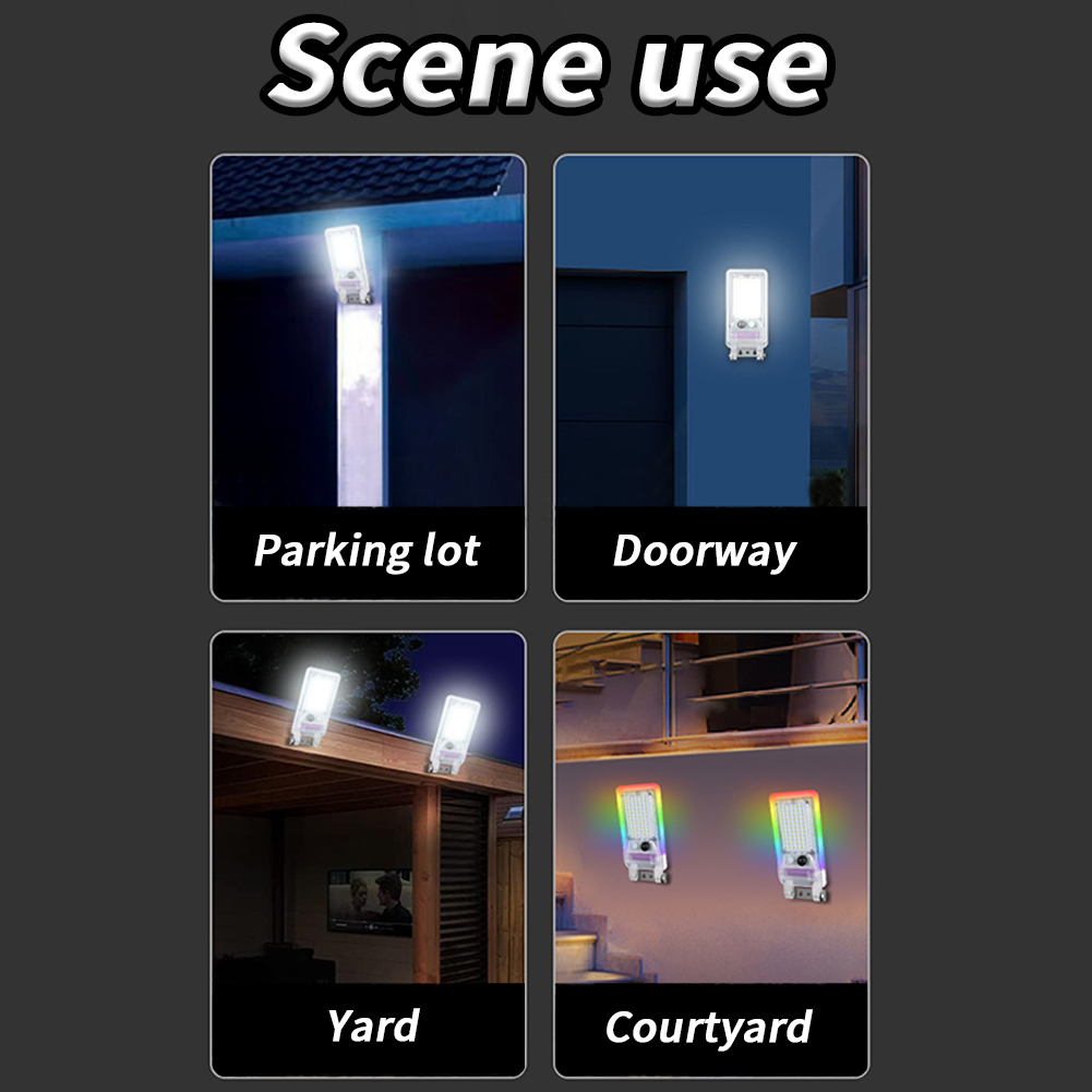 15W Solar Color Changing Lights, Automatic On/Off Light, Motion Sensor, IP65 Waterproof, 2-in-1 Solar Landscape Spotlights, LED Solar Powered Garden Lights, For Wall Yard XW-005 Small