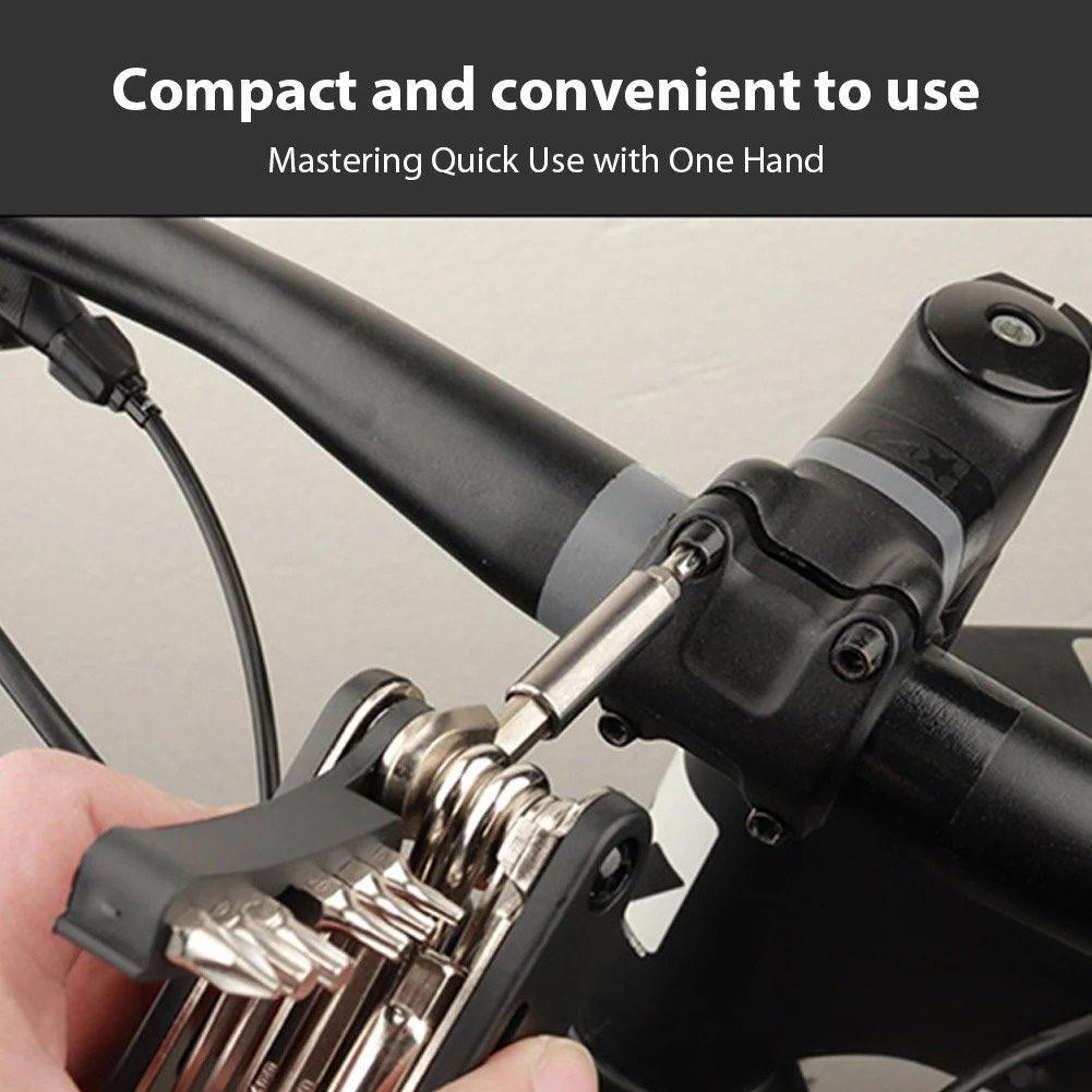 21-in-1 Bicycle Tool Kit, Socket Tool, Cross Screwdriver, Flat Screwdriver, And Multi-size Inner Hexagon Mountain Bike Repair Tool Kit Riding Travel Emergency Maintenance Tool orange