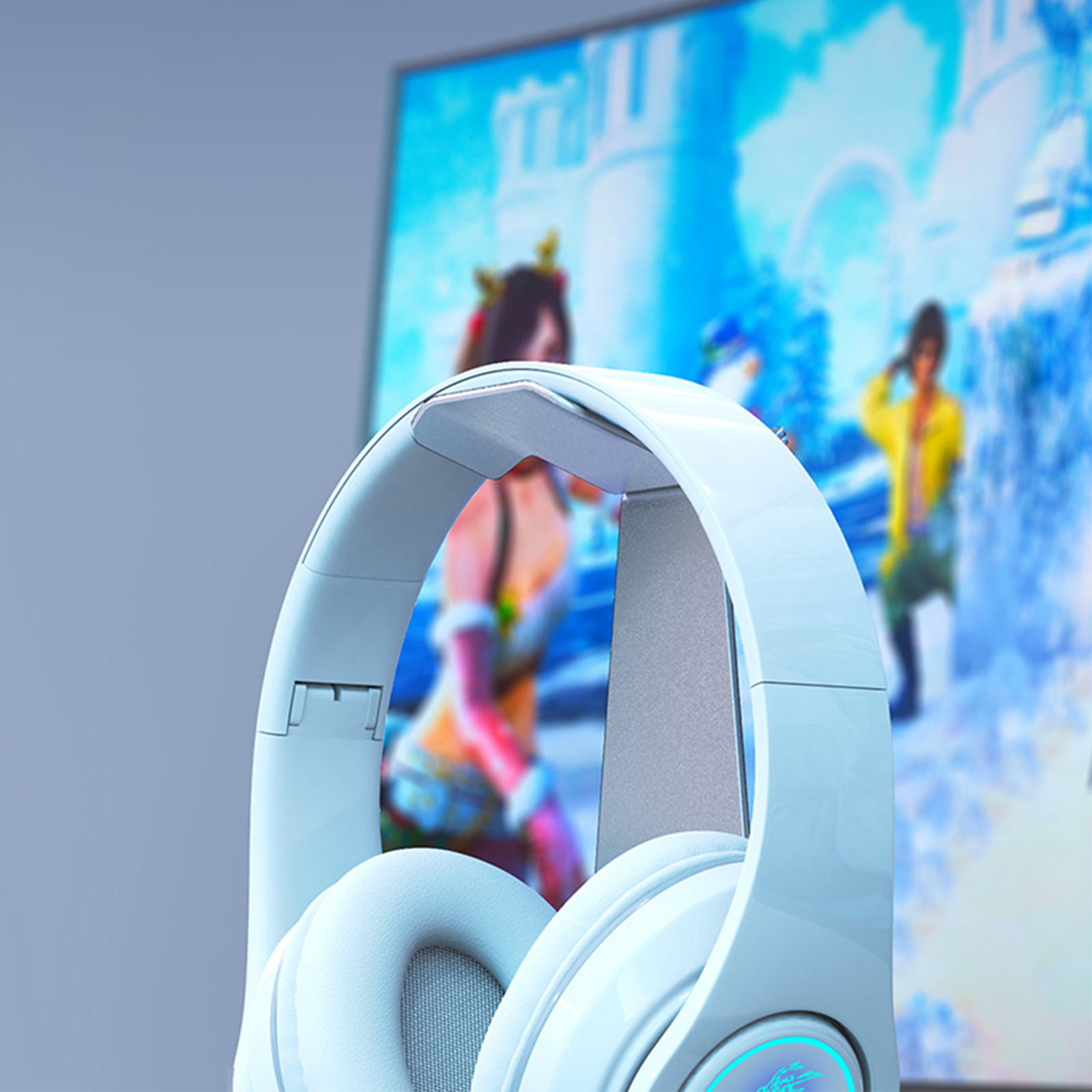 Wireless Headset Noise Canceling Powerful Subwoofer HiFi Headphones Over Ear Gaming Headphones For Smart Phone Computer black