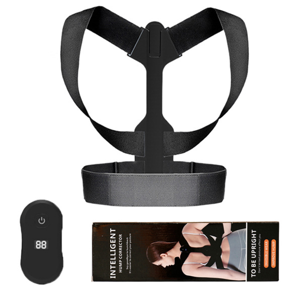 Back Brace Posture Corrector For Women And Men, Adjustable Intelligent Induction Correction Belt, Pain Relief From Lumbar, Neck, Shoulder, And Back LCD screen J-7002 English manual