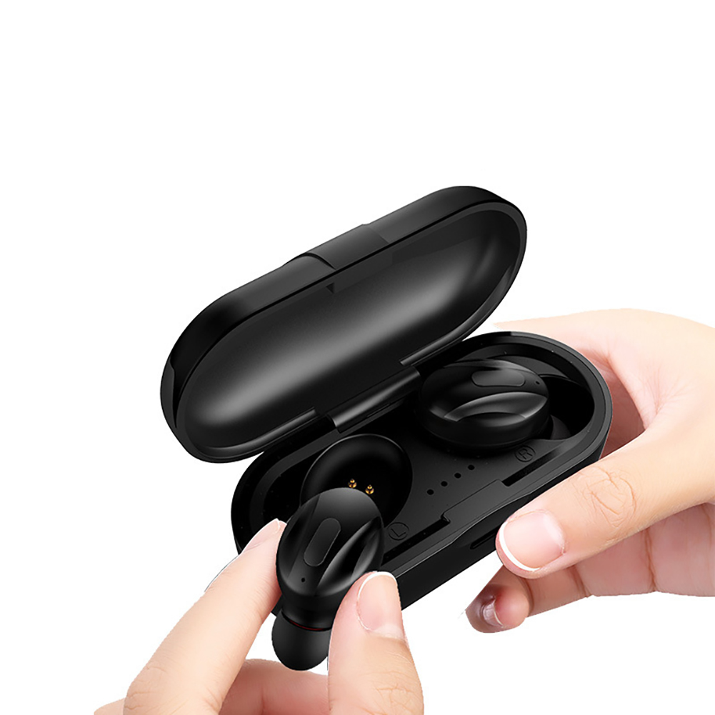 Wireless Earbuds Open Ear Headset ANC Noise Canceling Earphones LED Digital Display Stereo Headphones For Sports Working Driving XG13 Black
