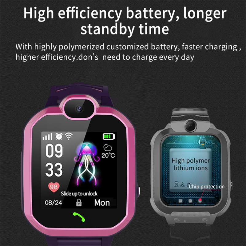 R7 Kids Smart Phone Watch With Two Way Call HD Touch Screen Camera Alarm Clock Kids Smart Watches Gift For Boys Girls pink