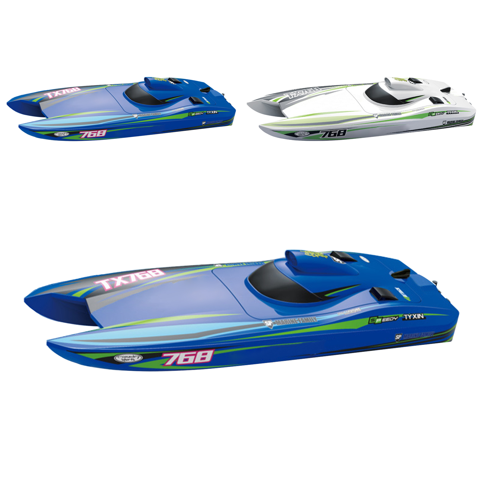 TX768 2.4GHz Rc Boat 30km/h High-speed Turbojet Speedboat Brushless 2212 Motor Remote Control Speedboat