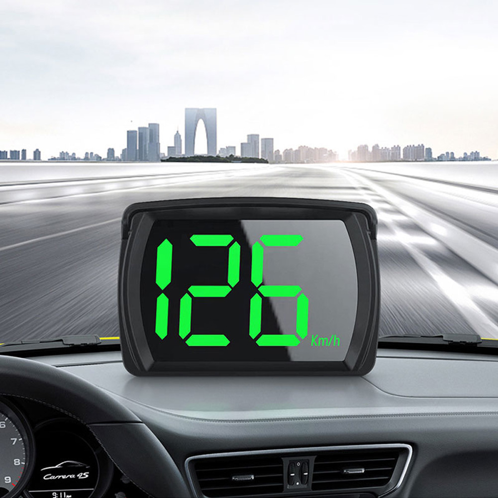 GPS HUD Digital Speedometer Head Up Display For Car Overspeed Alarm Clear High-definition LED Display With Sunshade Speed Gauge For All Vehicle Y03 KM/H